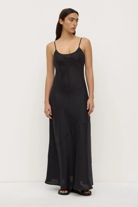 Colette Linen Slip Dress Youthful Look Subtle Edge