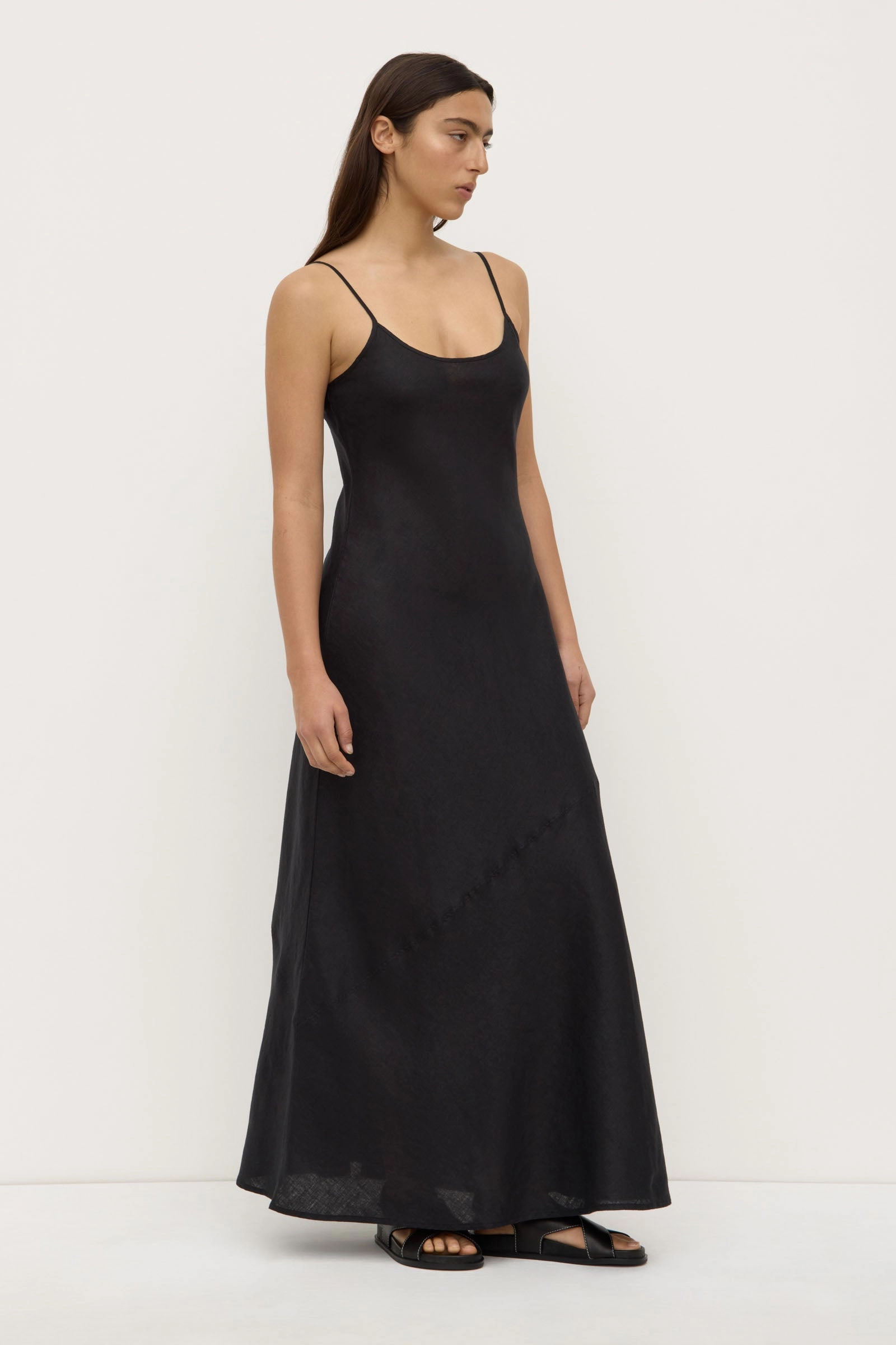 NonChafeSeams Clean Comfort Colette Linen Slip Dress