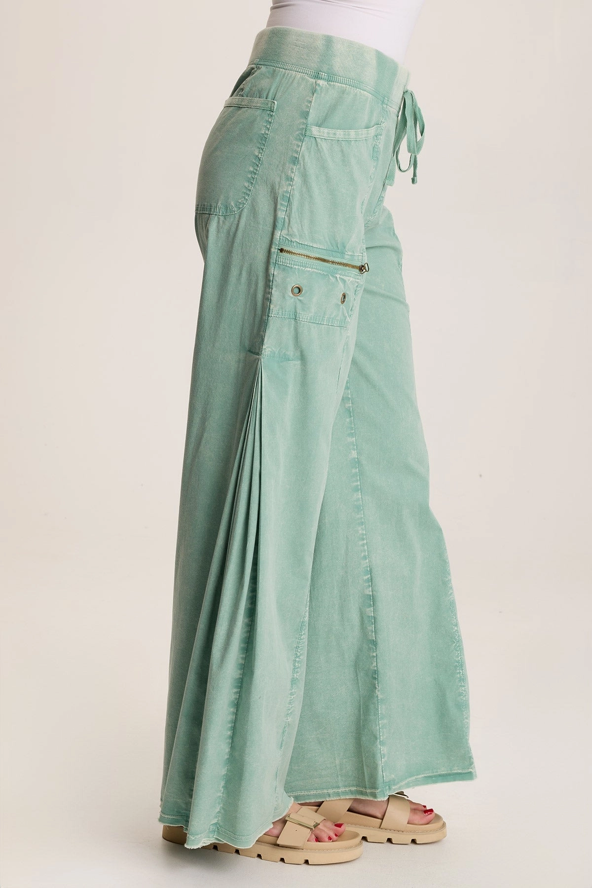 SoftTouchFinish Coline Poplin Wide Leg Pant