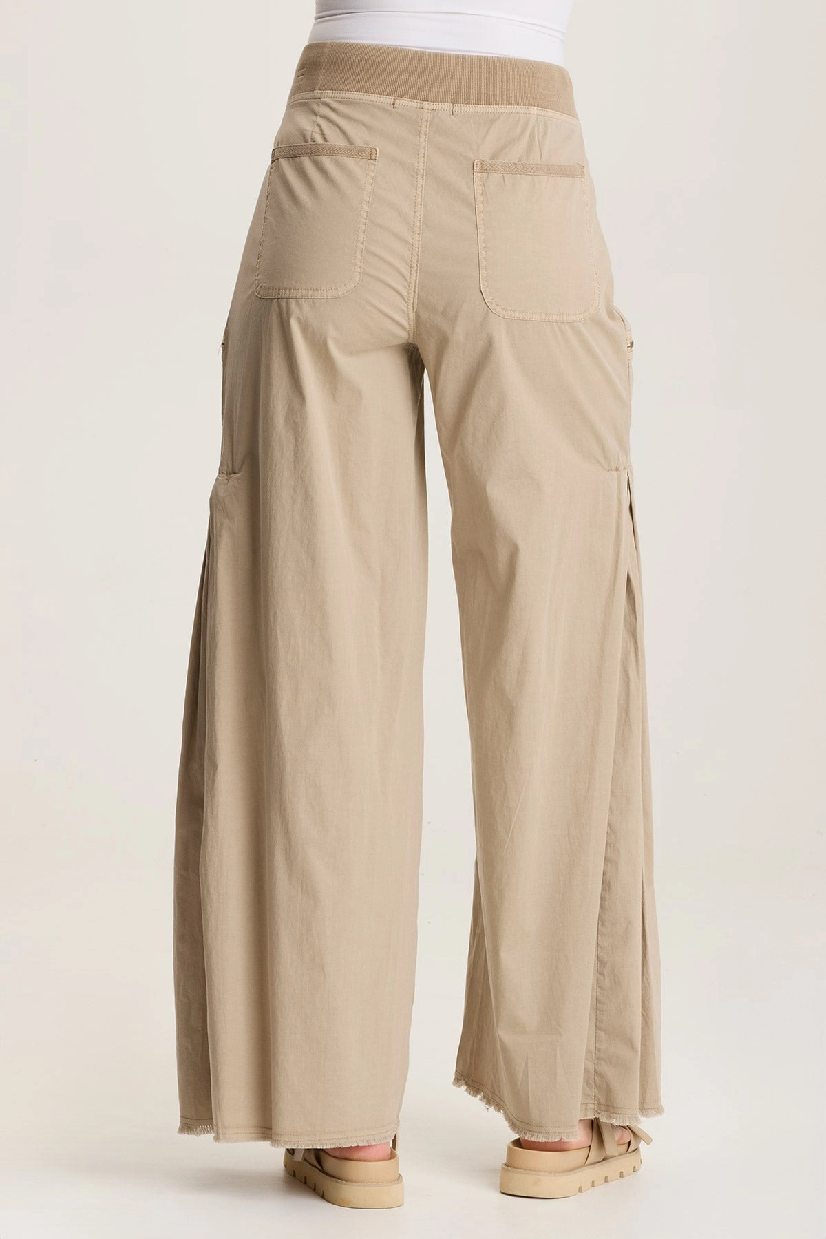 Travel Friendly Comfy Material Coline Poplin Wide Leg Pant