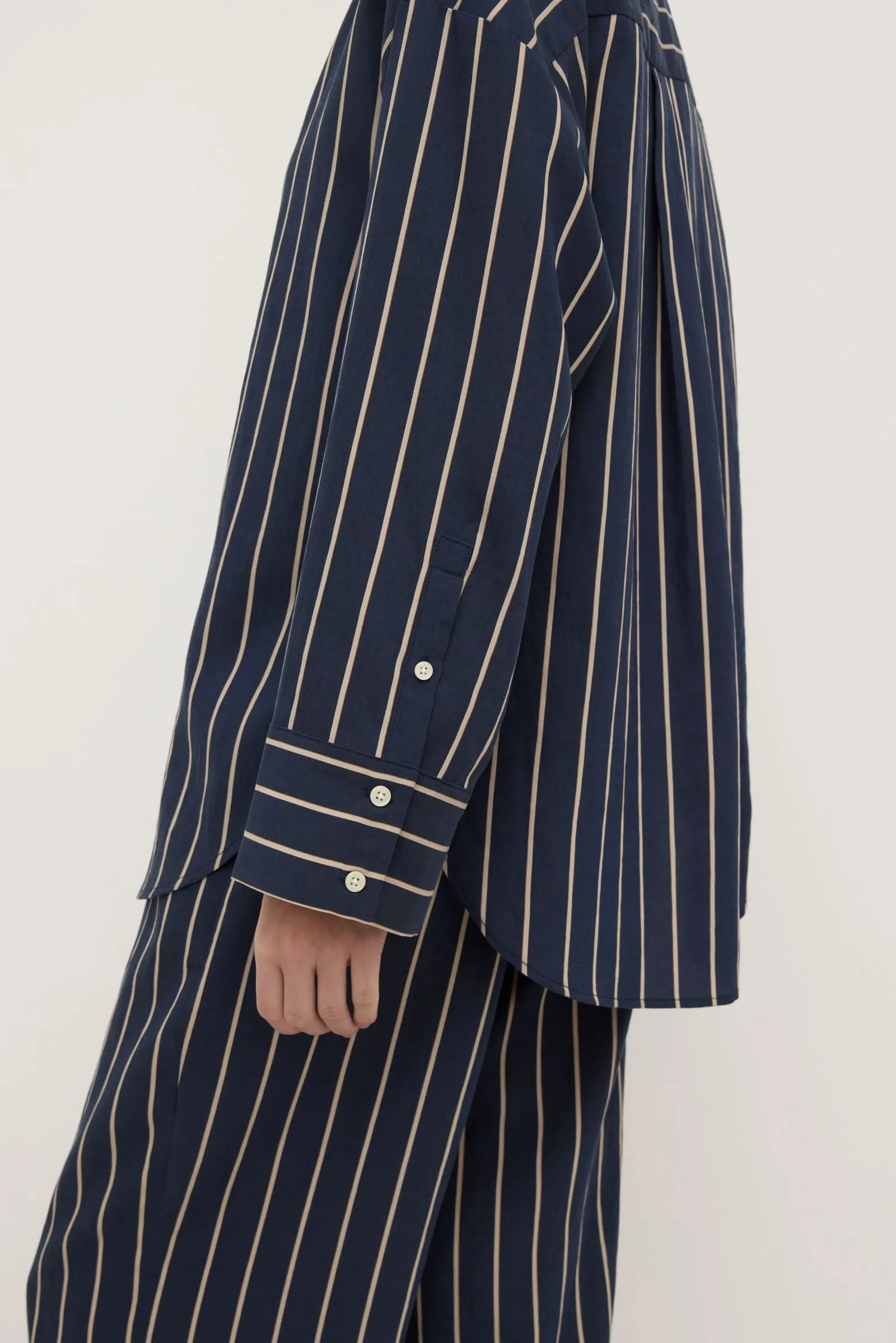 Colleen Stripe Shirt Smooth Texture Day-To-Night Wear