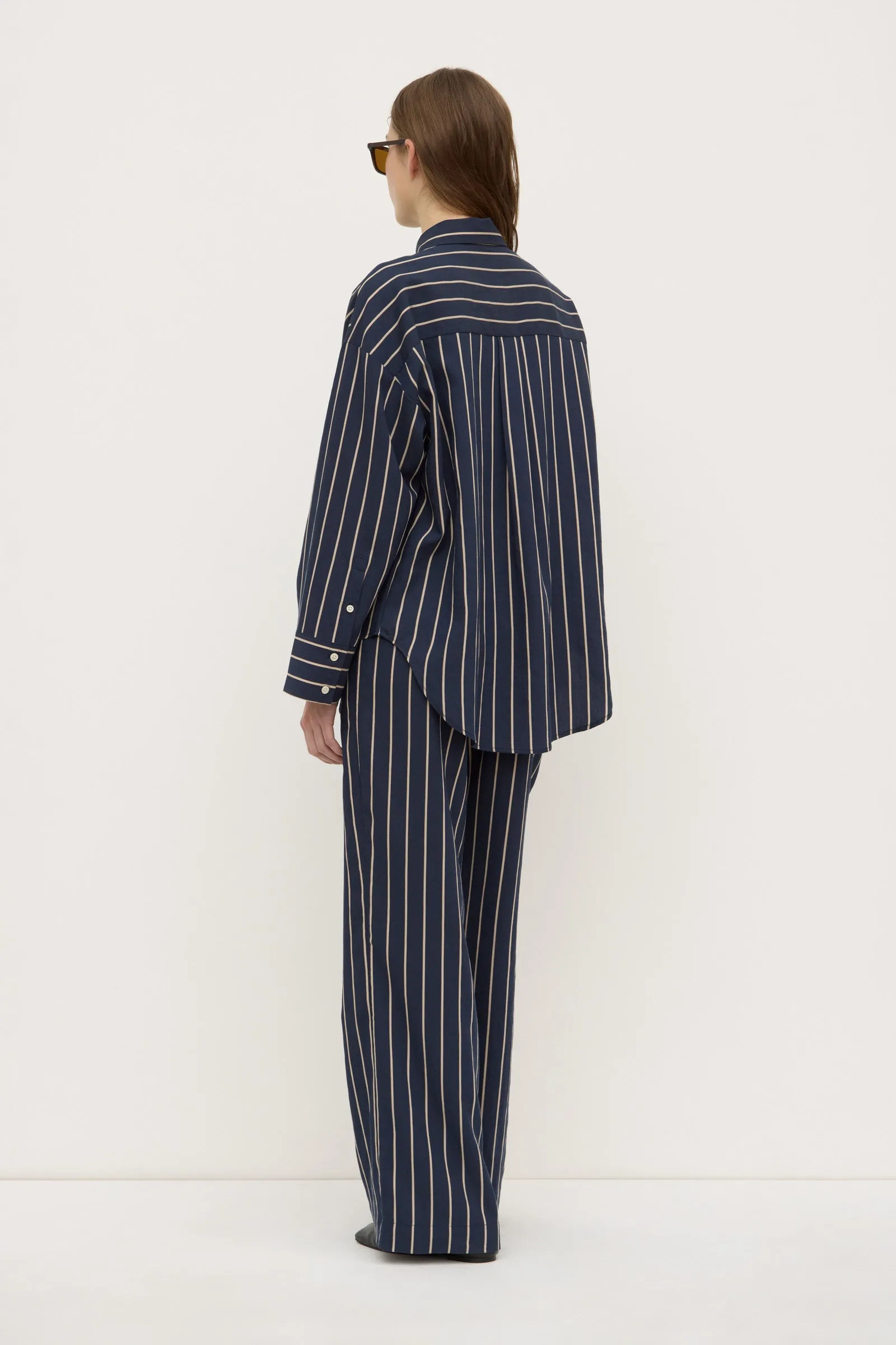 Colleen Stripe Shirt Street Style Soft touch finish