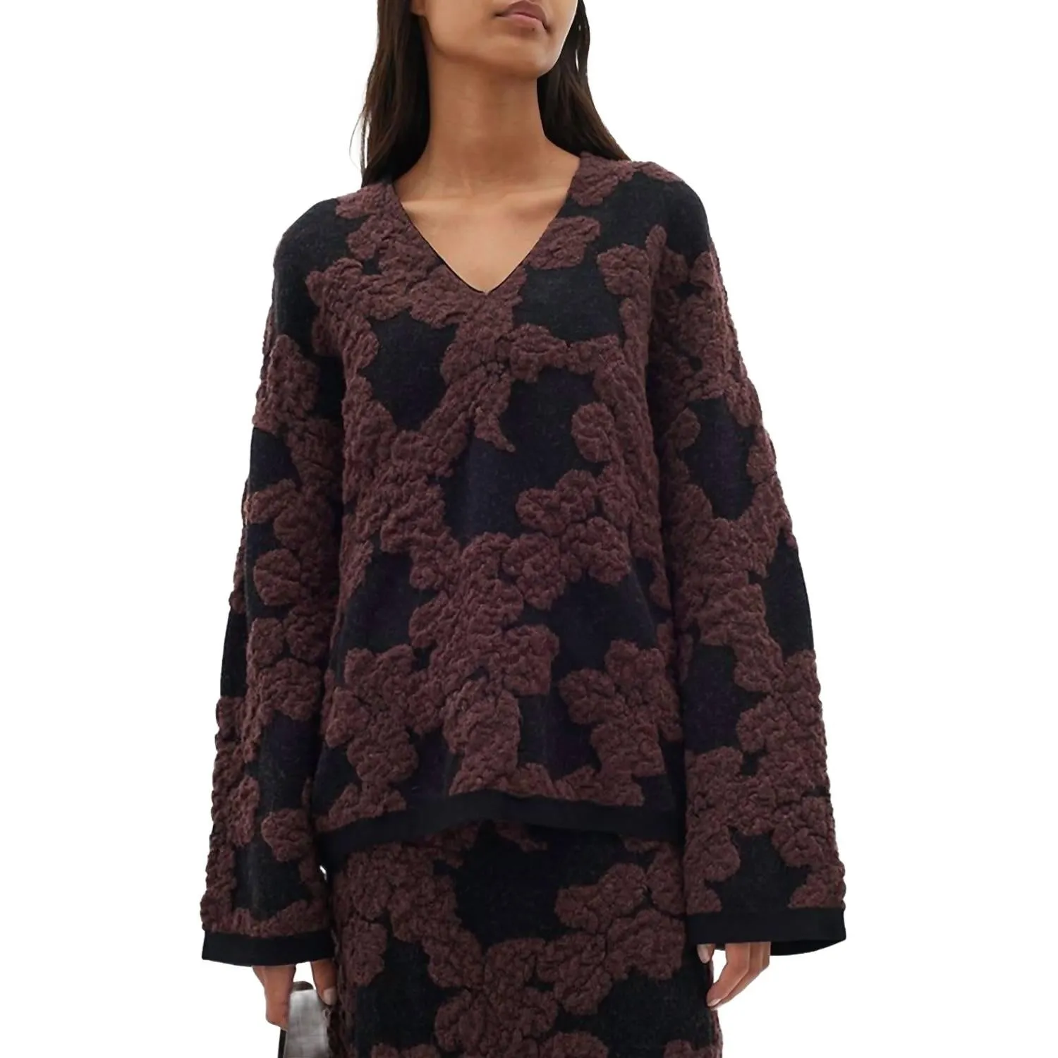 Eco Friendly Knitwear Jianal Pullover In Brown