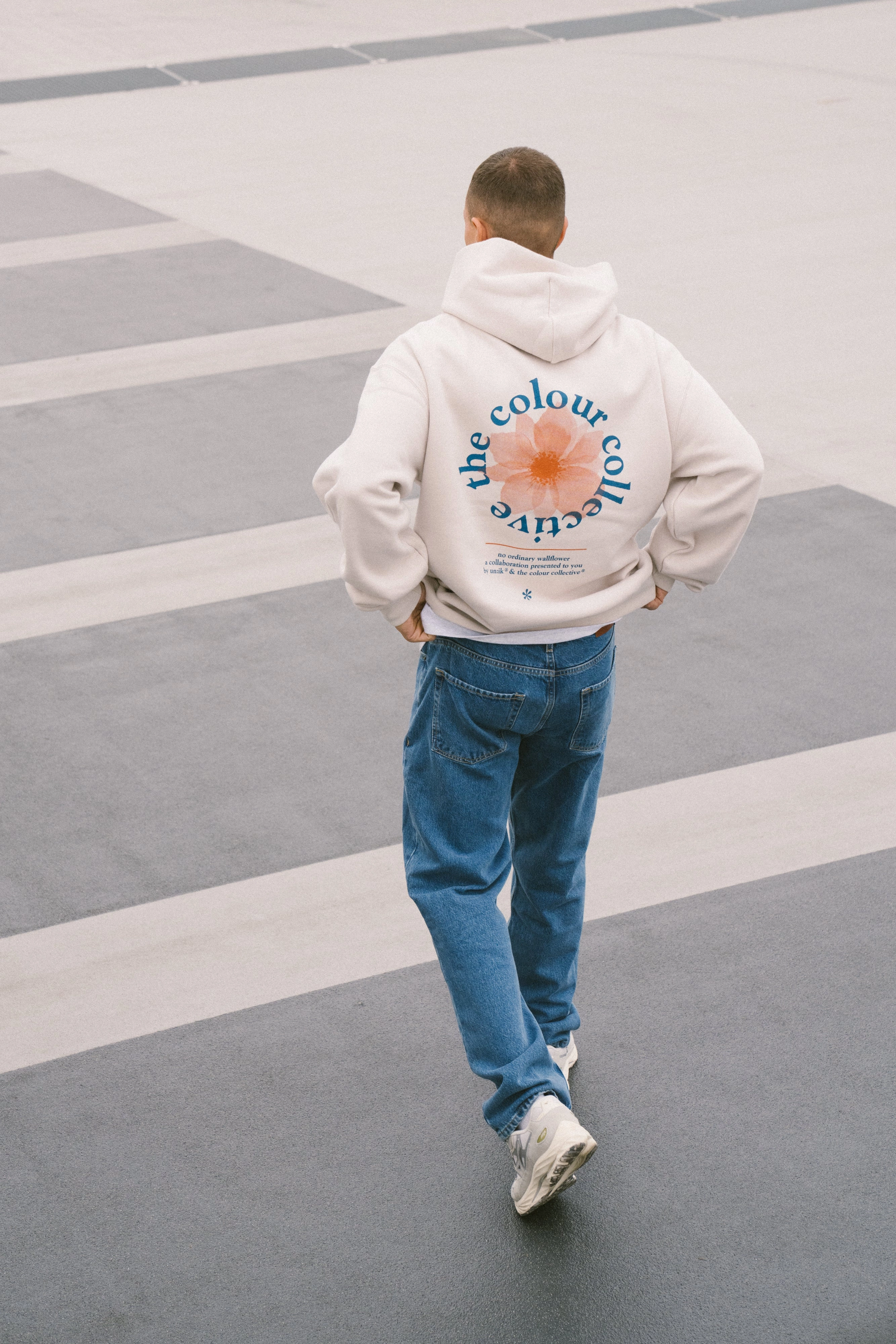 Colour Collective 'Wallflower' Hoodie - Bone Fleece like