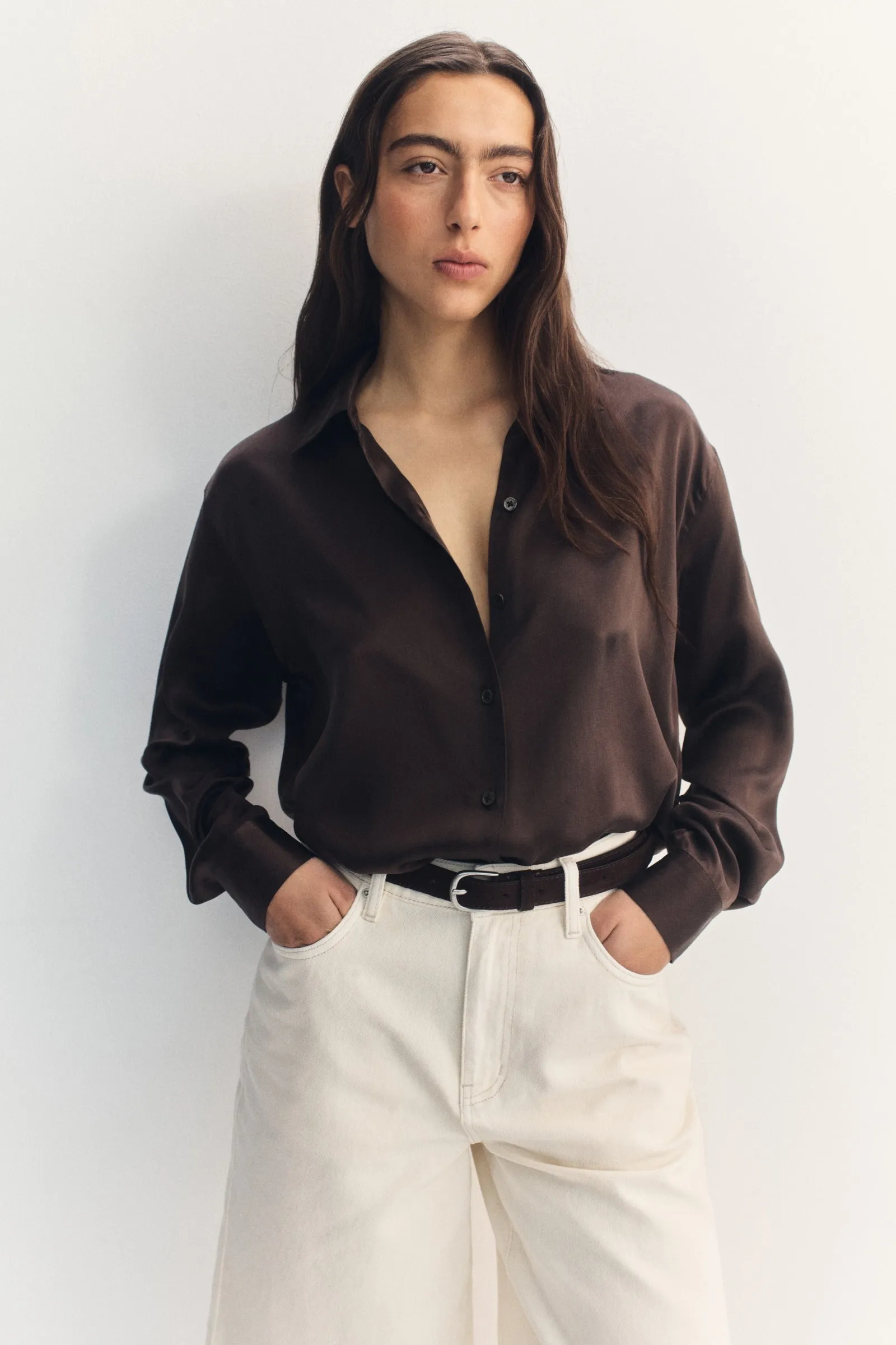 Pippa Silk Shirt High Density Weave
