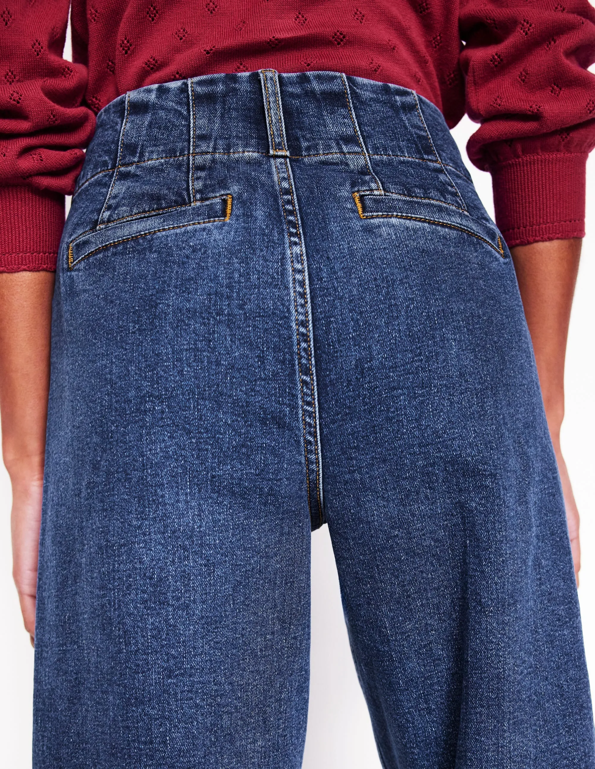 StretchFabric Primrose Patch Pocket Jeans-Mid Vintage