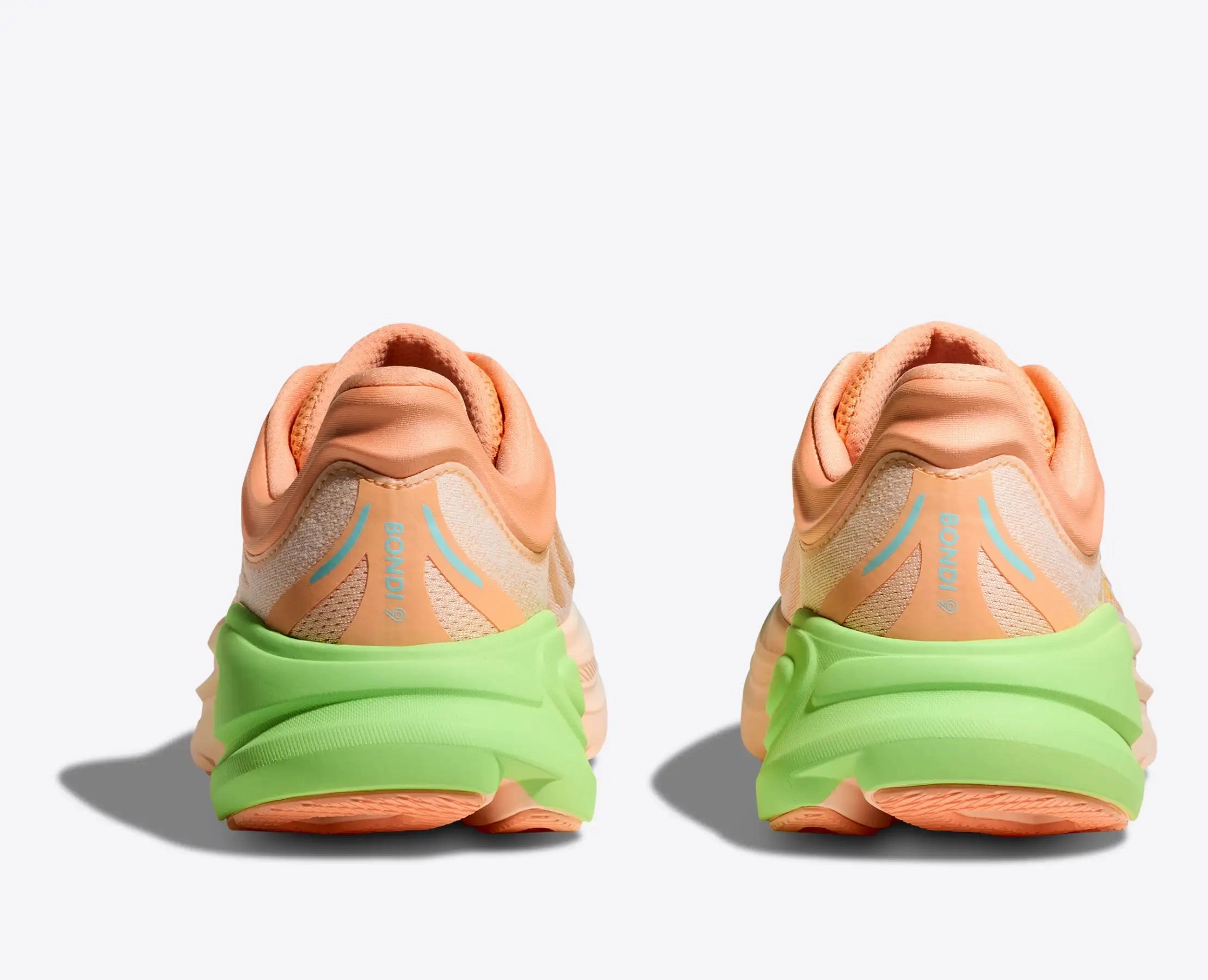 Men's Bondi 9 Running Shoes Frost / Pale Tangerine carbon - fiber shoes running for a way to stay connected to the community