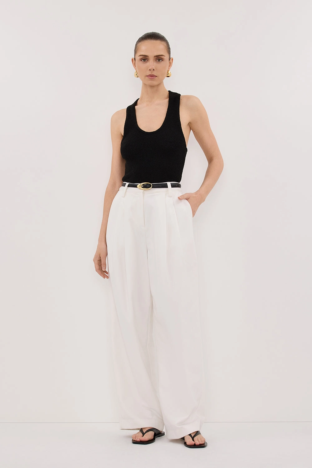 EDEN WHITE?TAILORED PANT ErgonomicStitching
