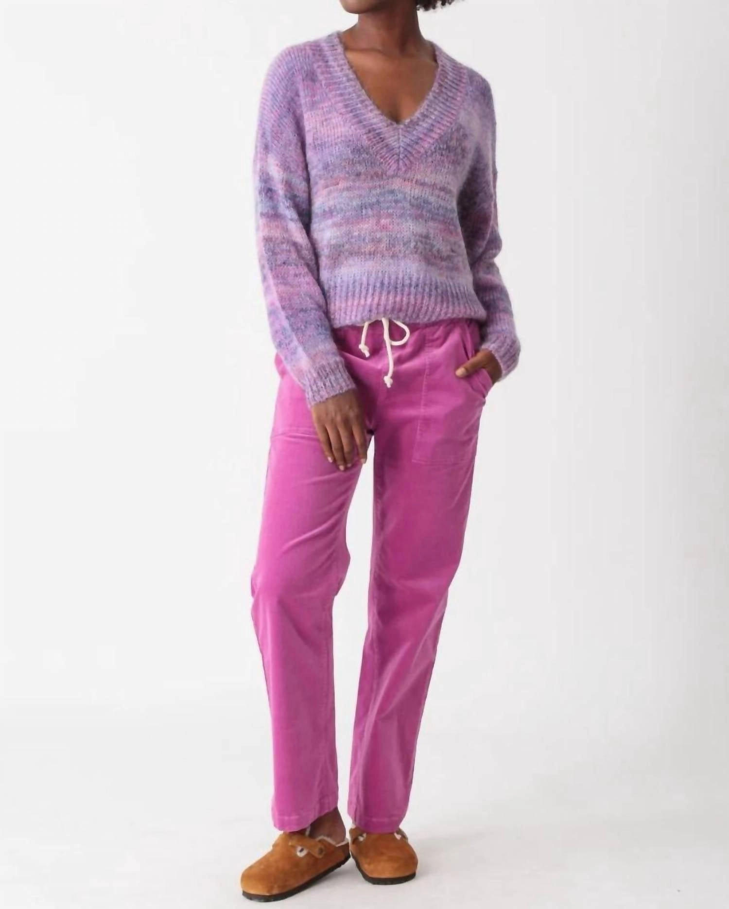 Roux Sweater In Amethyst Seamless construction Chilly Day Knit