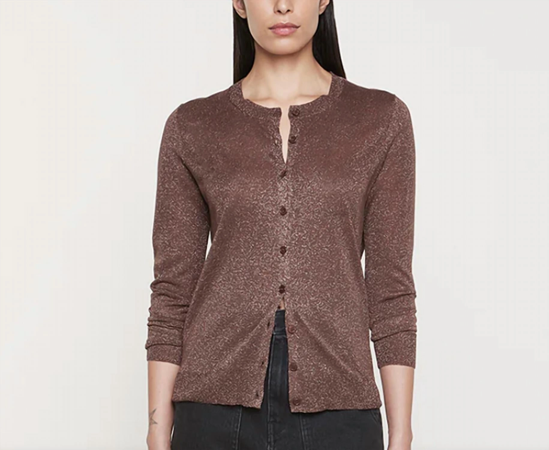 Lam Knitted Cardigan In Espresso Modern Comfort