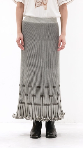 Fish Tail Knit Skirt Midi length