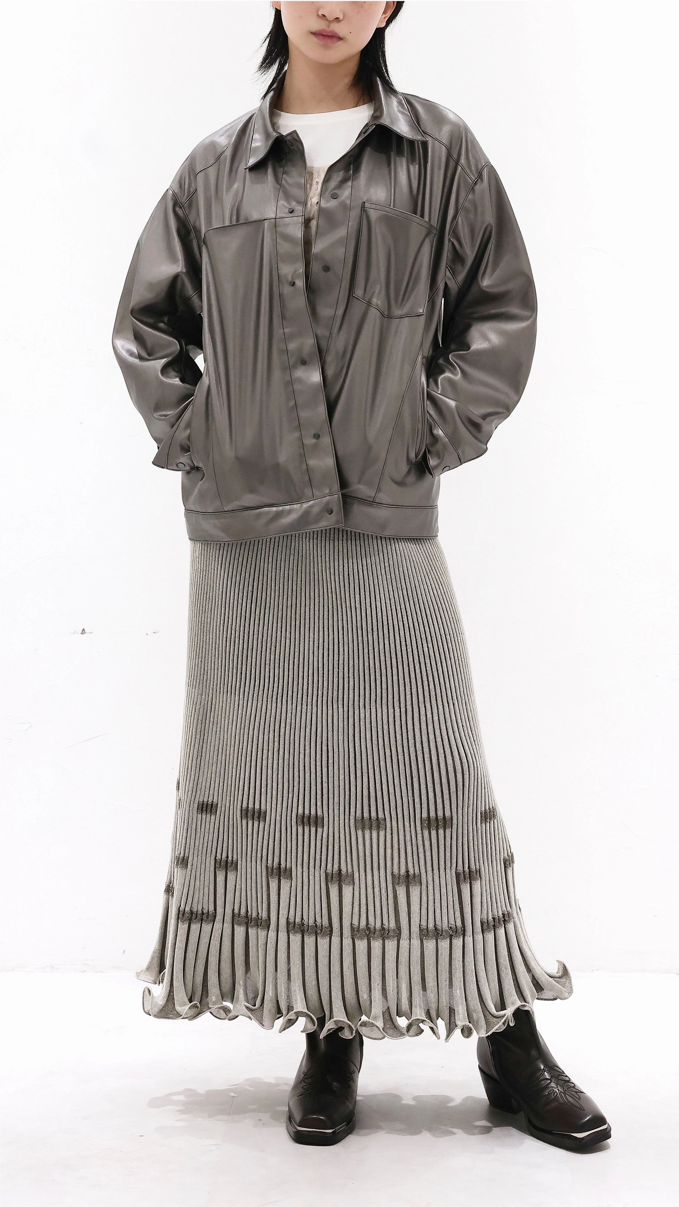 Media Feature Fish Tail Knit Skirt