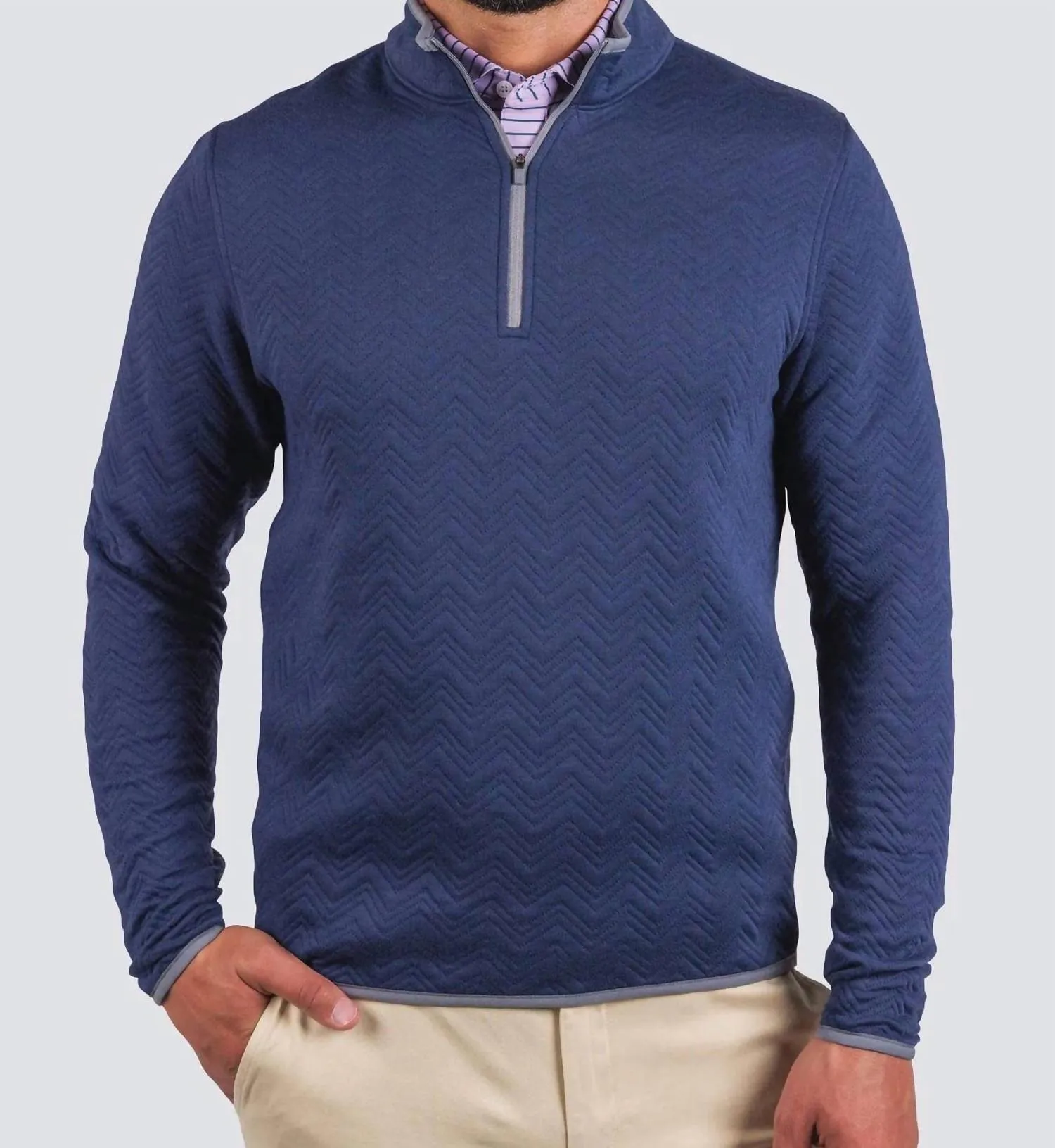 Erwin Quilted Pullover Sweater In Admiral Warm Look Everyday Layers