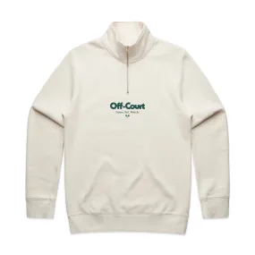 Light Knit Vice 84 'Off-Court GSM' 1/4 Zip Sweater - Ecru