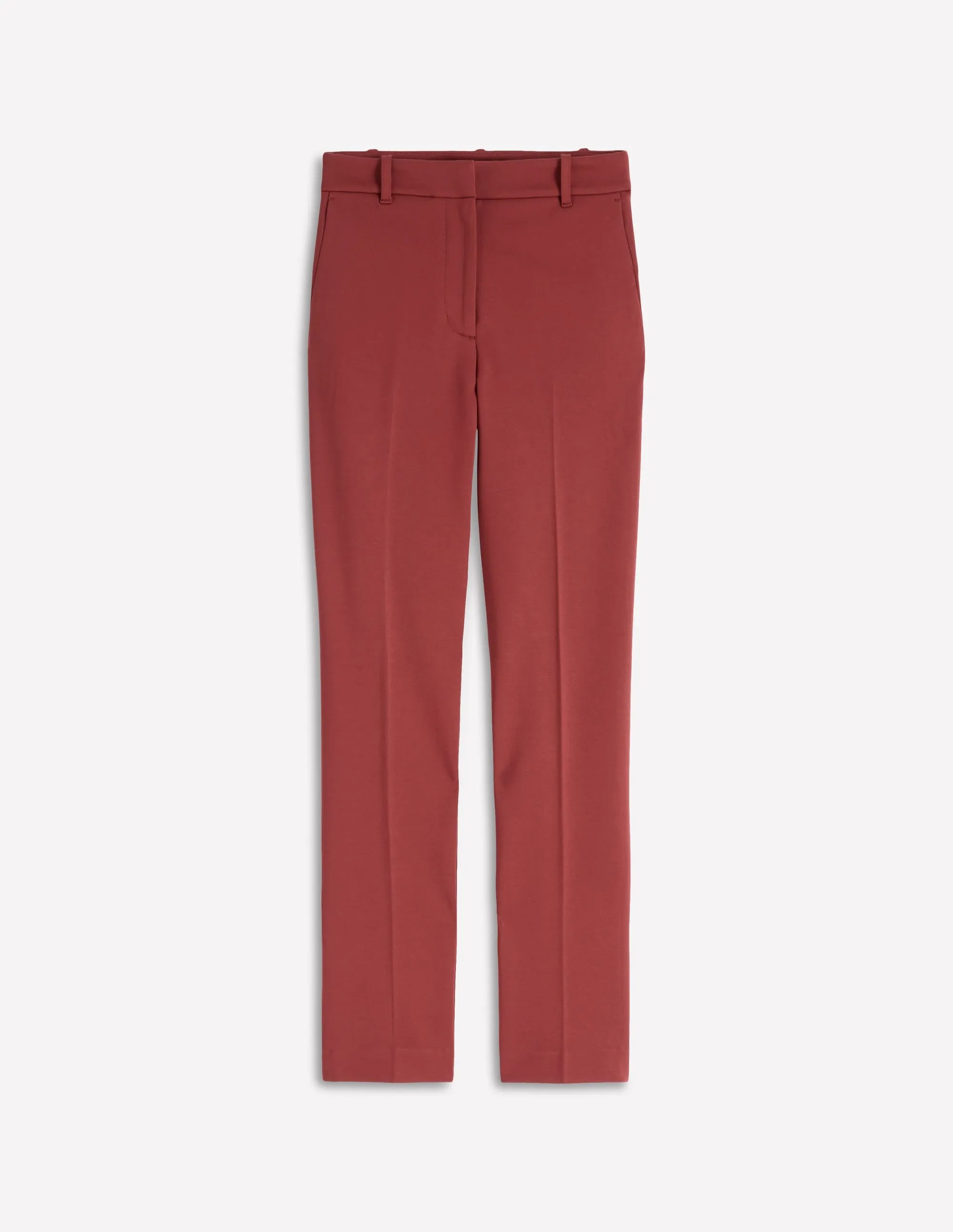 Highgate Ponte Trousers-Chestnut Hip Friendly Pockets