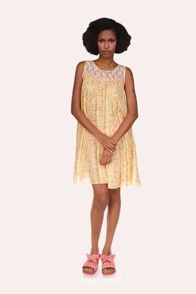 Arcadia Blossom Sleeveless Dress Textured Layers