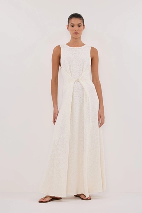 Easy Draping SUE OFF WHITE KNIT MAXI DRESS