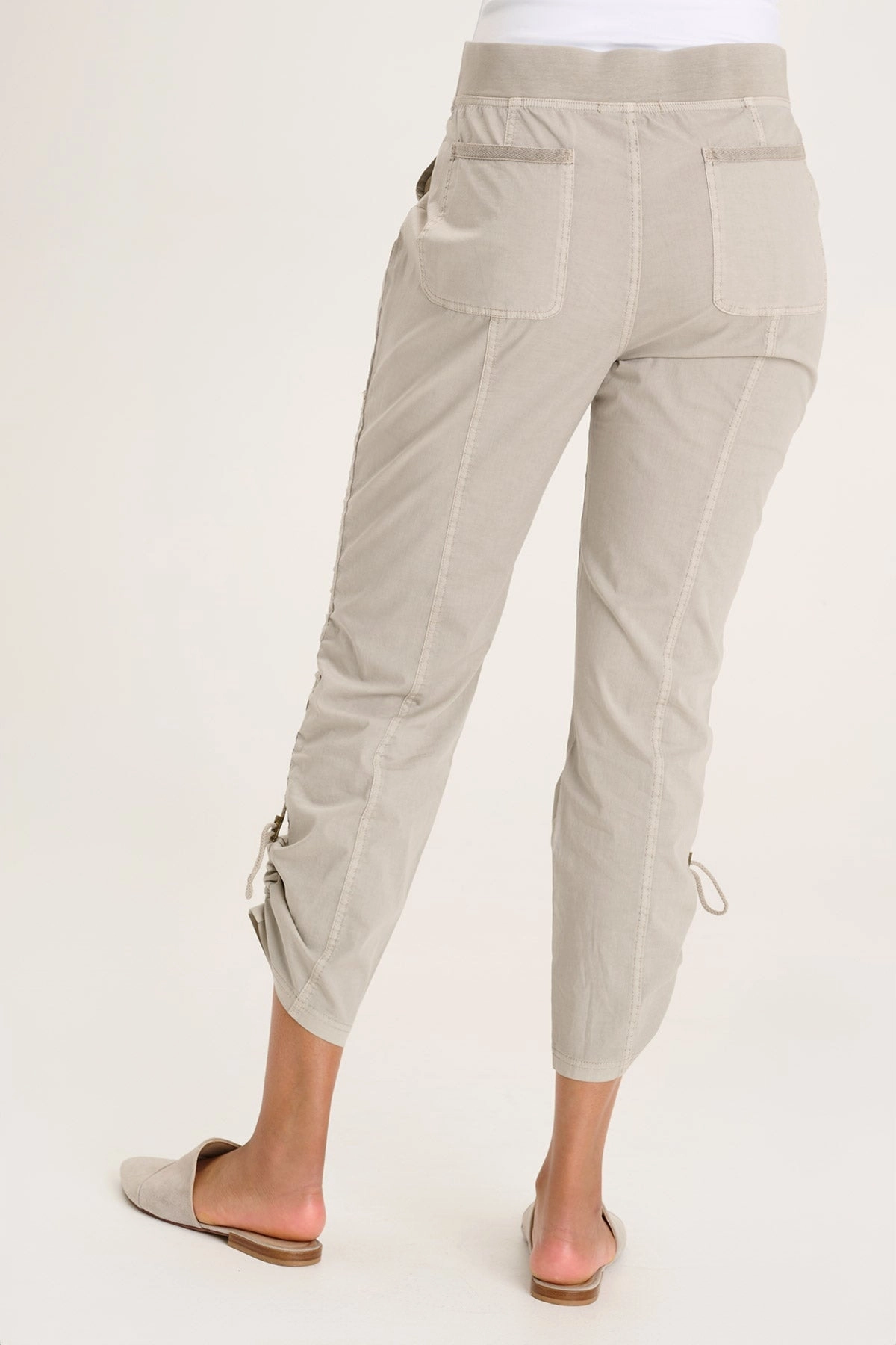 anti slip grip Bi Stretch Fabric Otish Slim Poplin Crop