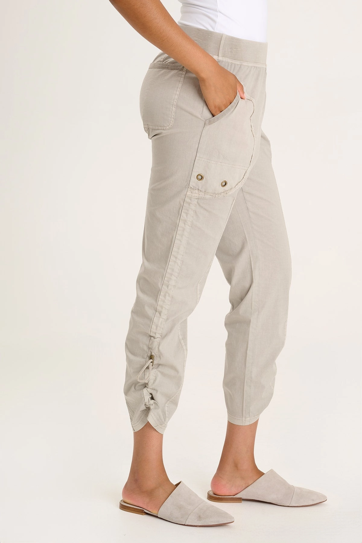 Otish Slim Poplin Crop Abrasion Proof Reinforcements Organic Cotton