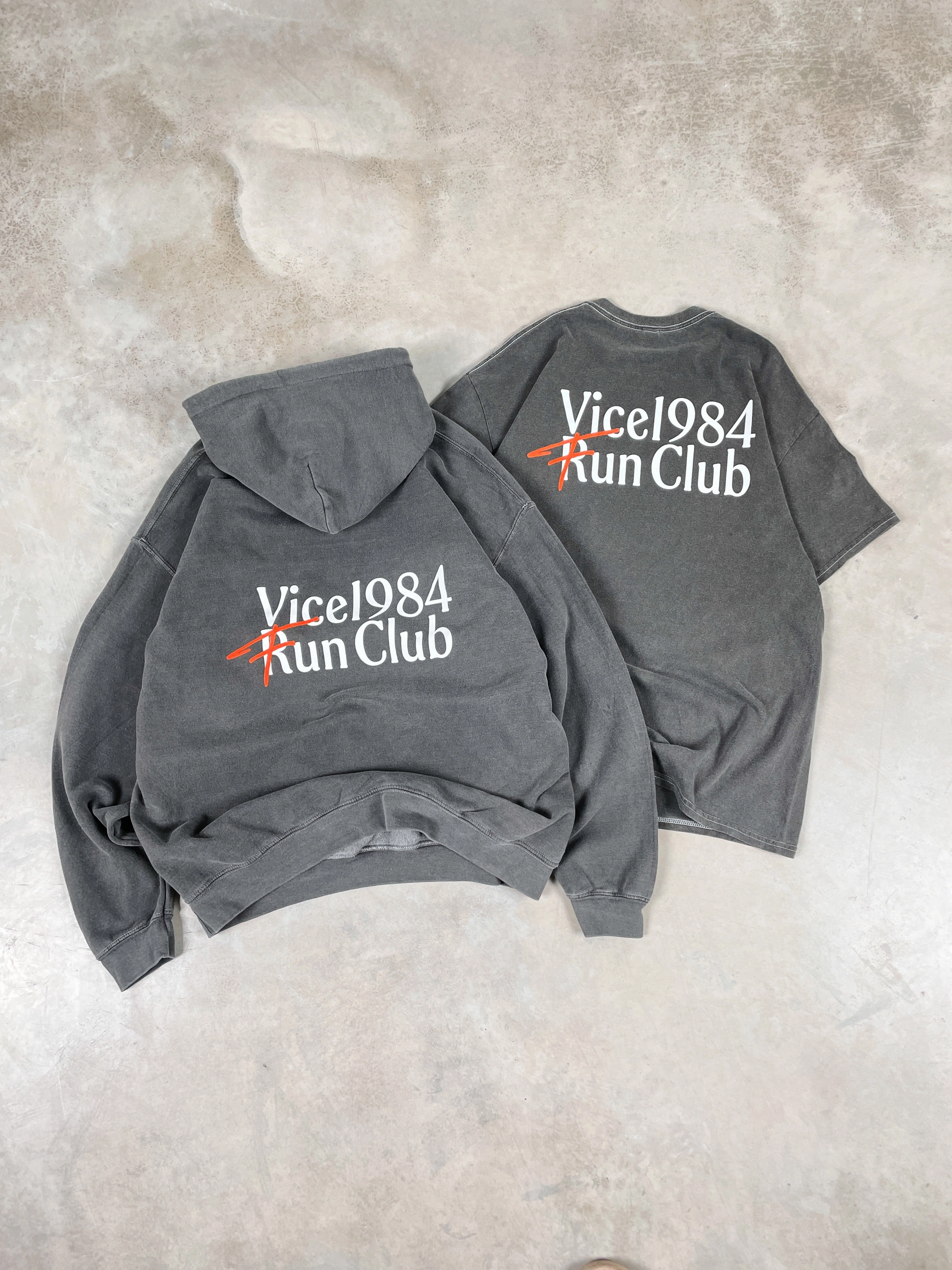 Vice 84 'Fun Club' Vintage Washed Tee - Washed Black Retro nostalgia