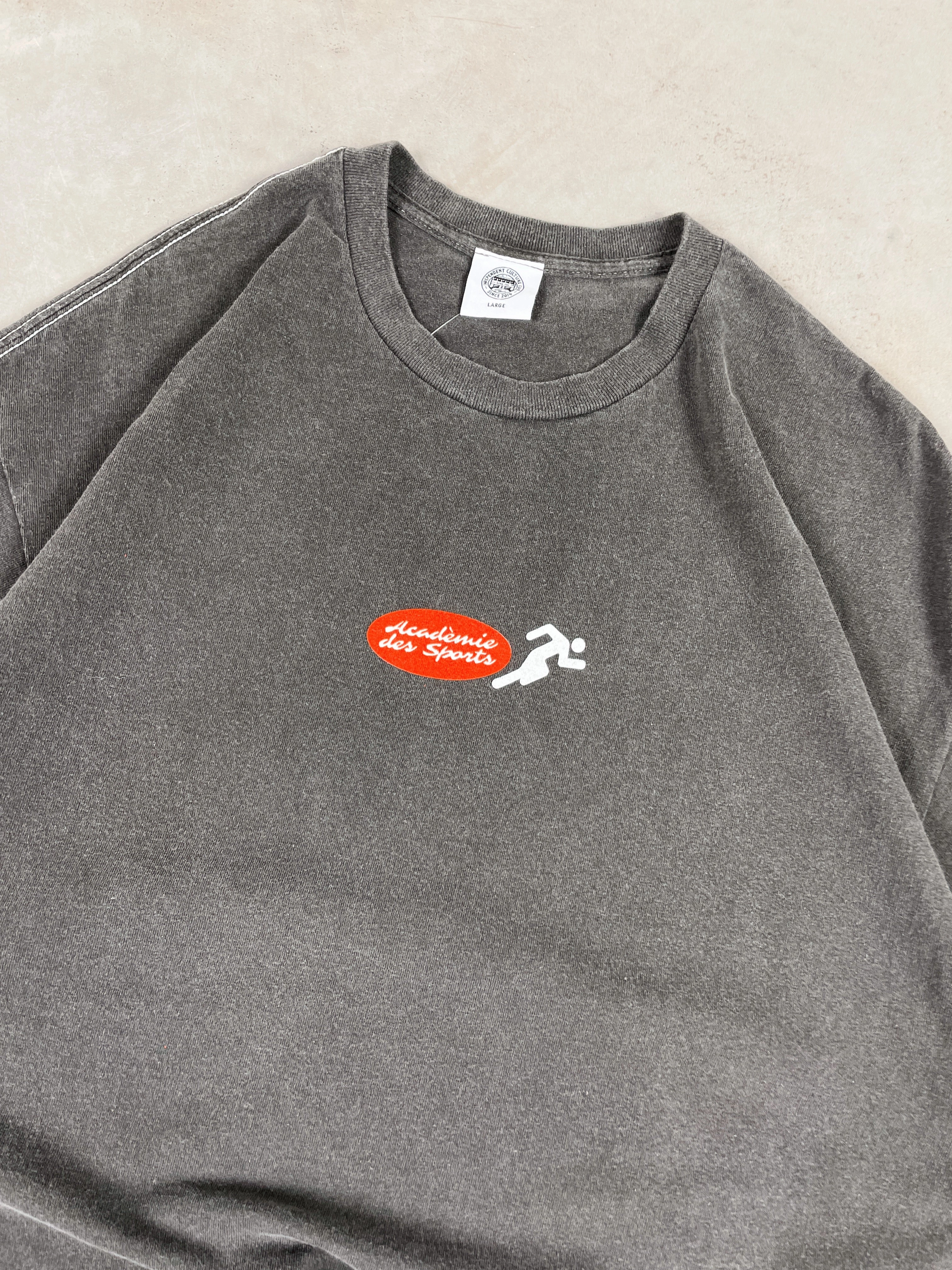 Vice 84 'Fun Club' Vintage Washed Tee - Washed Black Essential Casual Pocket Detailing