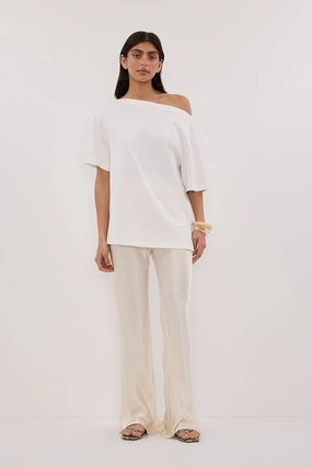 Easy Layer Sport Comfort Fit NIKKI CREAM SATIN BIAS PANT