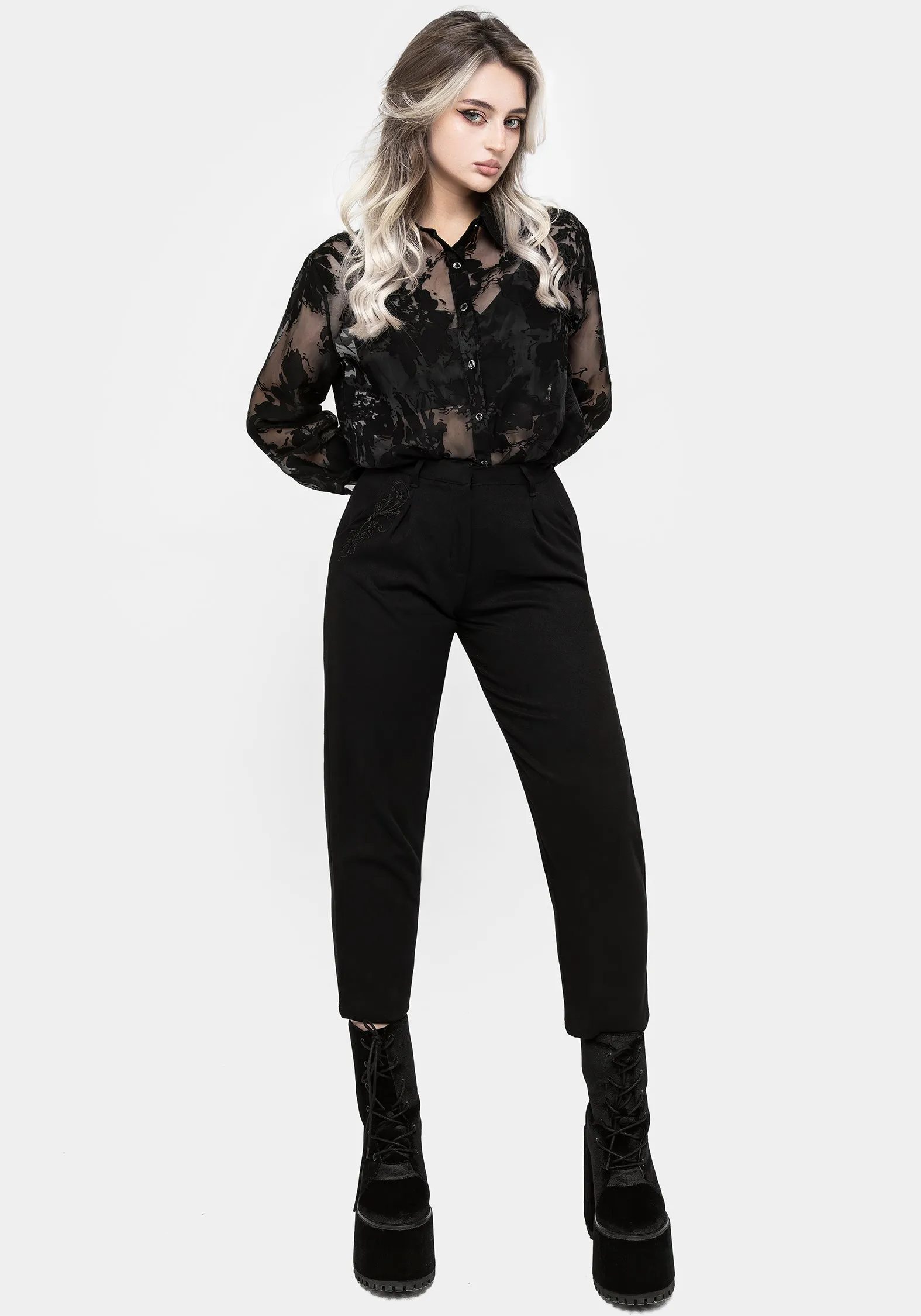 Flattering Cut Poe Tapered Trousers