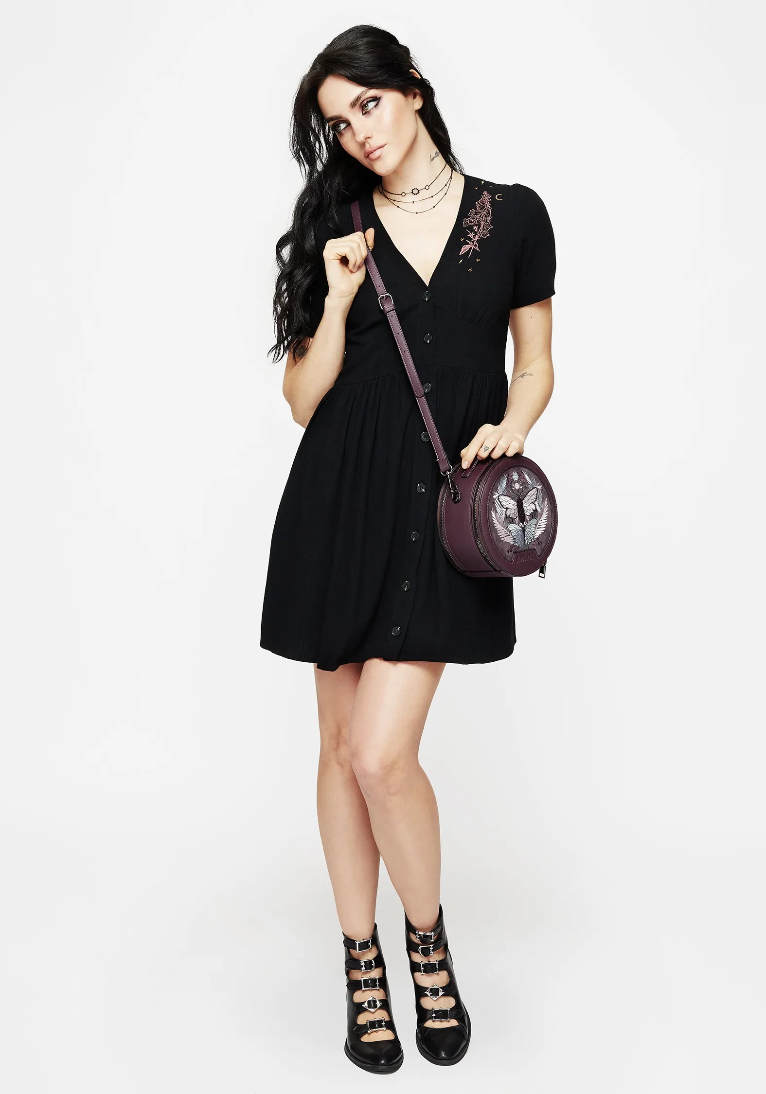 Night wear Foxglove V Neck Mini Dress