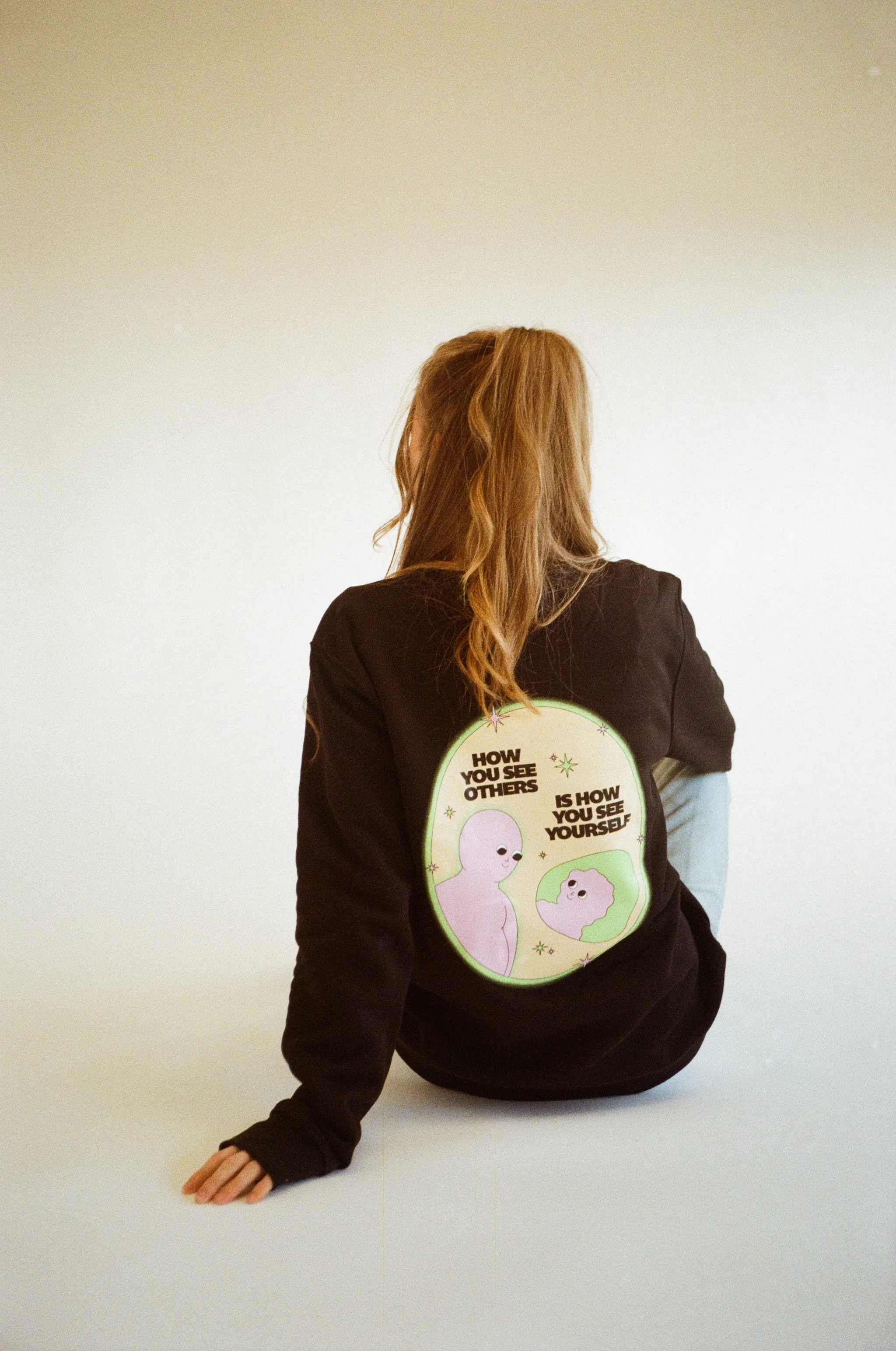 Pleasure Paradox 'How You See Yourself' Sweater - Black Thermal Locking Yarn