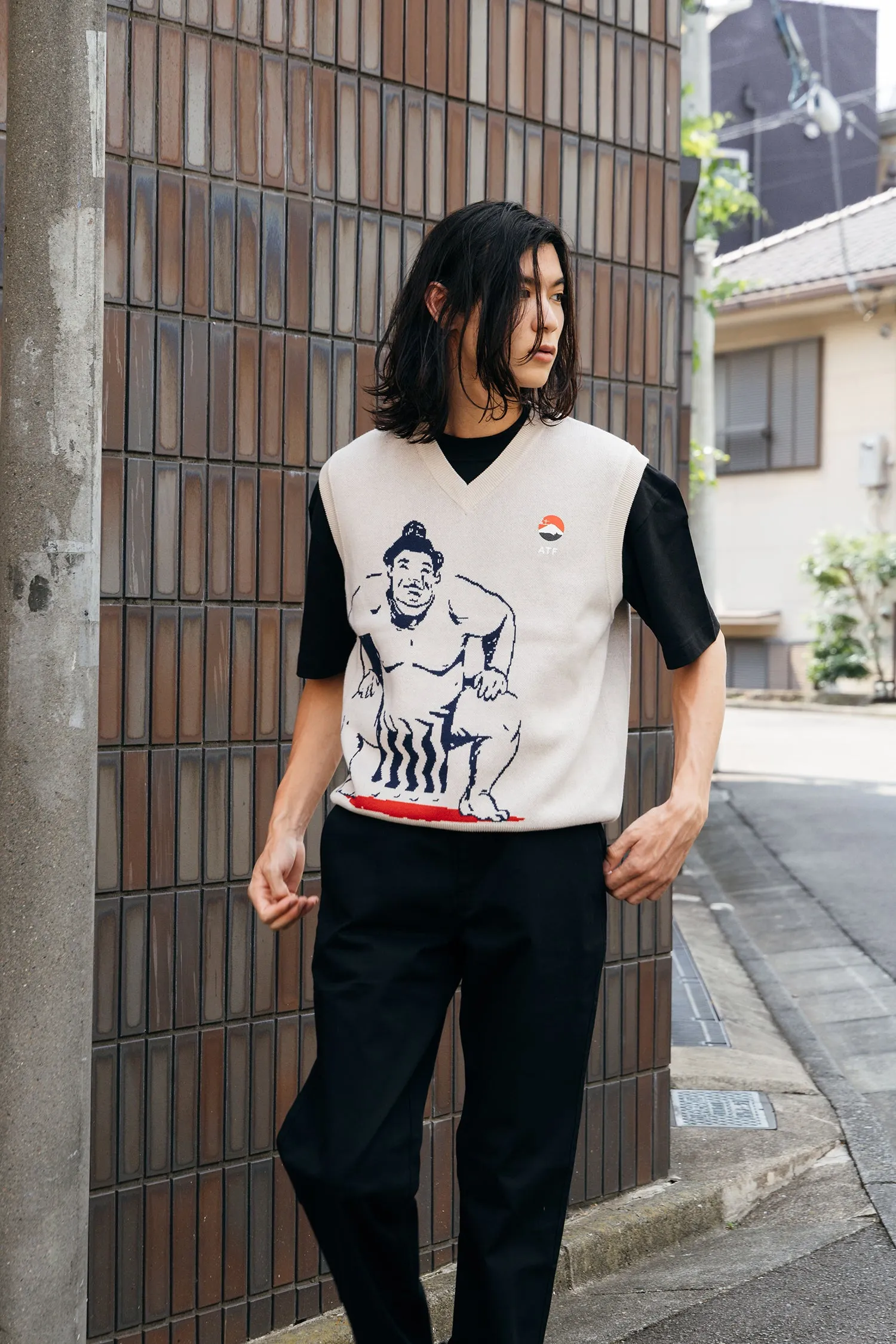 A Thousand Futures 'Tradition' Knit Vest - Beige Everyday Knit Chilly Day Wear