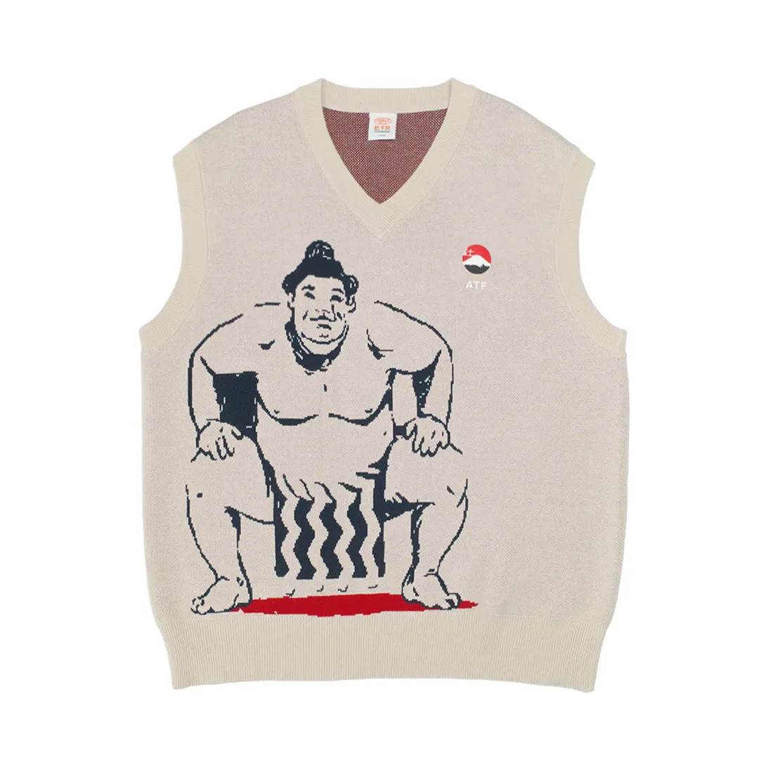 Compact Travel Design A Thousand Futures 'Tradition' Knit Vest - Beige