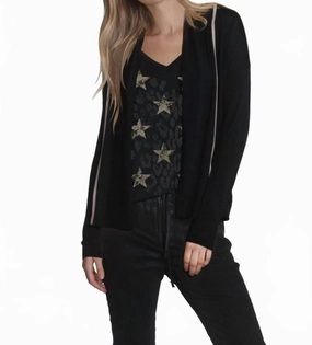 Women's Brooklyn Drape Cardigan In Black Casual Wear