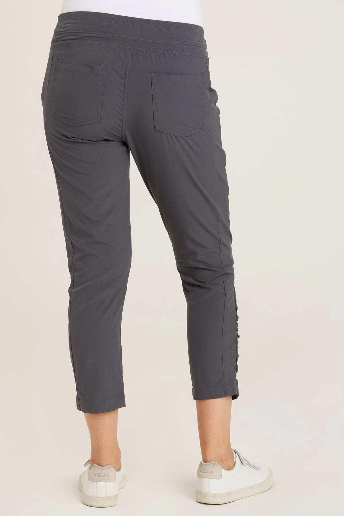Eco Friendly For Kids Daily Routine Body Shaping Aksana Whisper Stretch Ruched Active Slim Pant