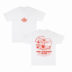 Other Side Store 'Summer Club' Tee - White suitable for all genders