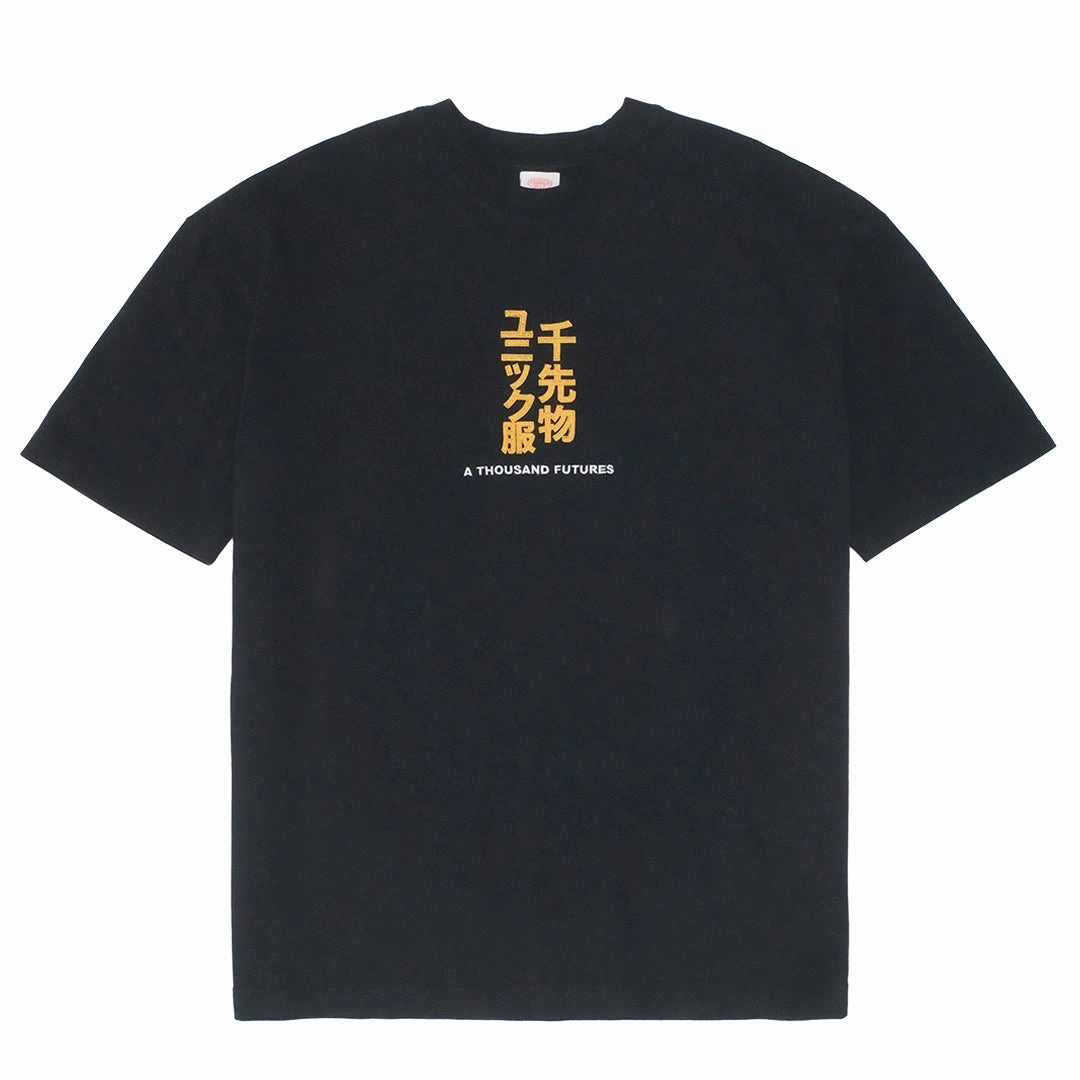 sports performance A Thousand Futures 'Tokyo' Embroidered Tee - Black