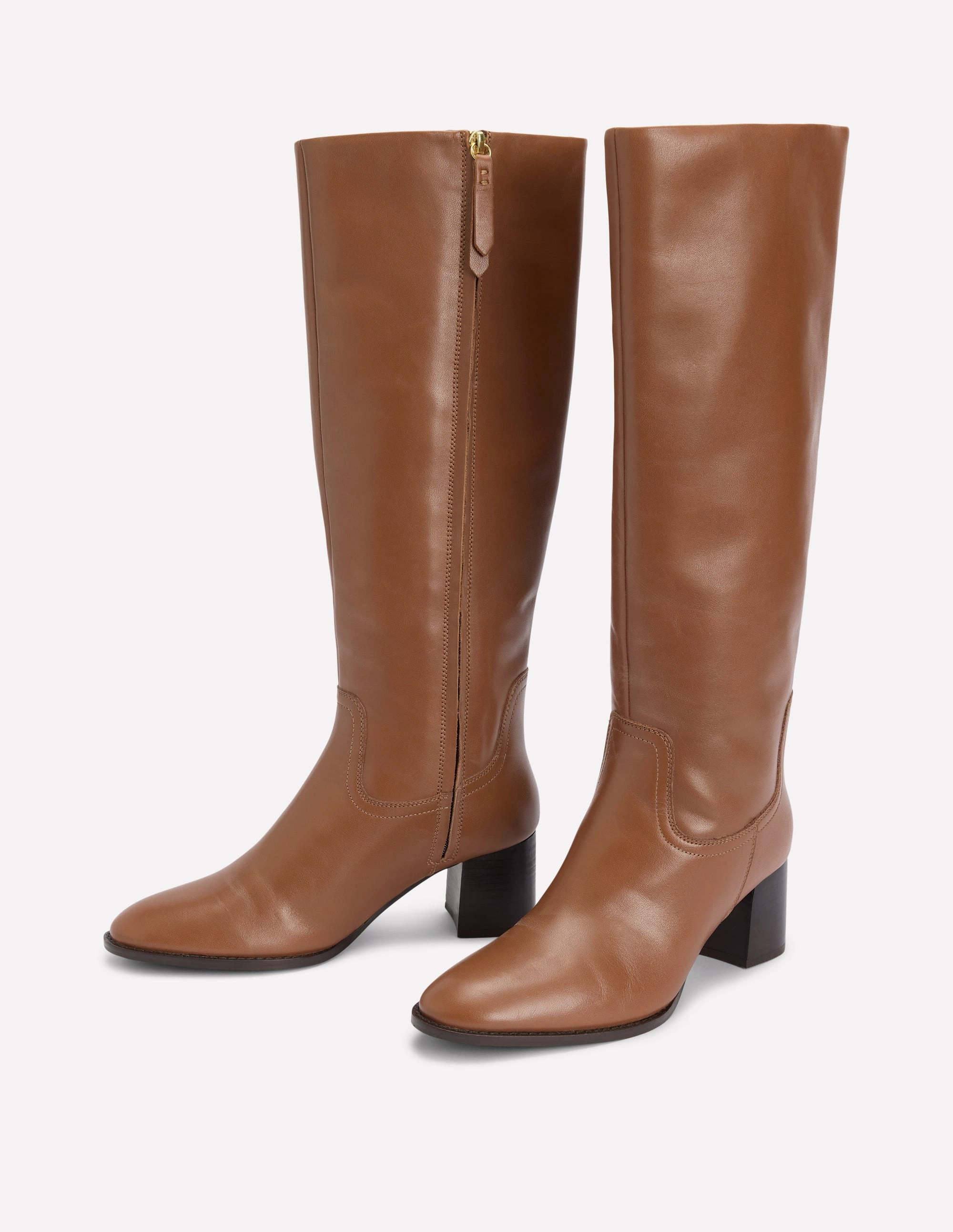 Asymmetric Lacing System Skye Smart Knee Boots-Tan