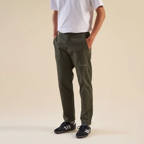 Breathable mesh bound Straight Work Pant - Khaki