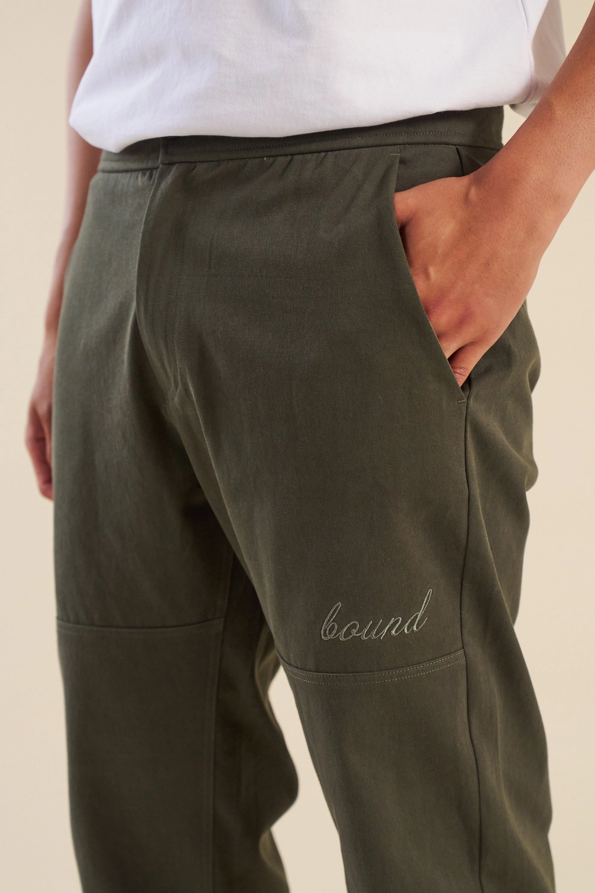 windproof bound Straight Work Pant - Khaki