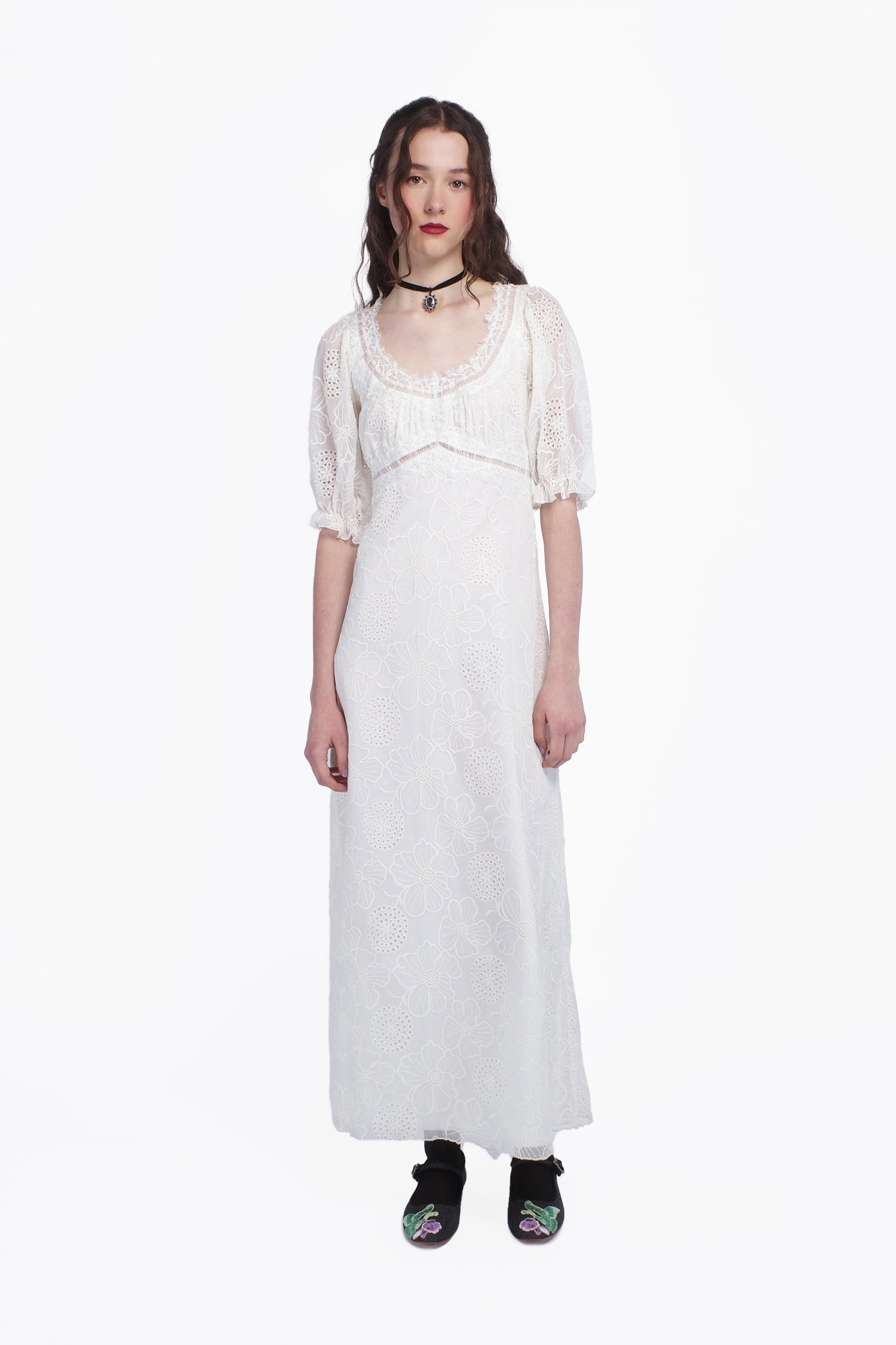 Poppy Embroidered Chiffon Dress Modern Appeal