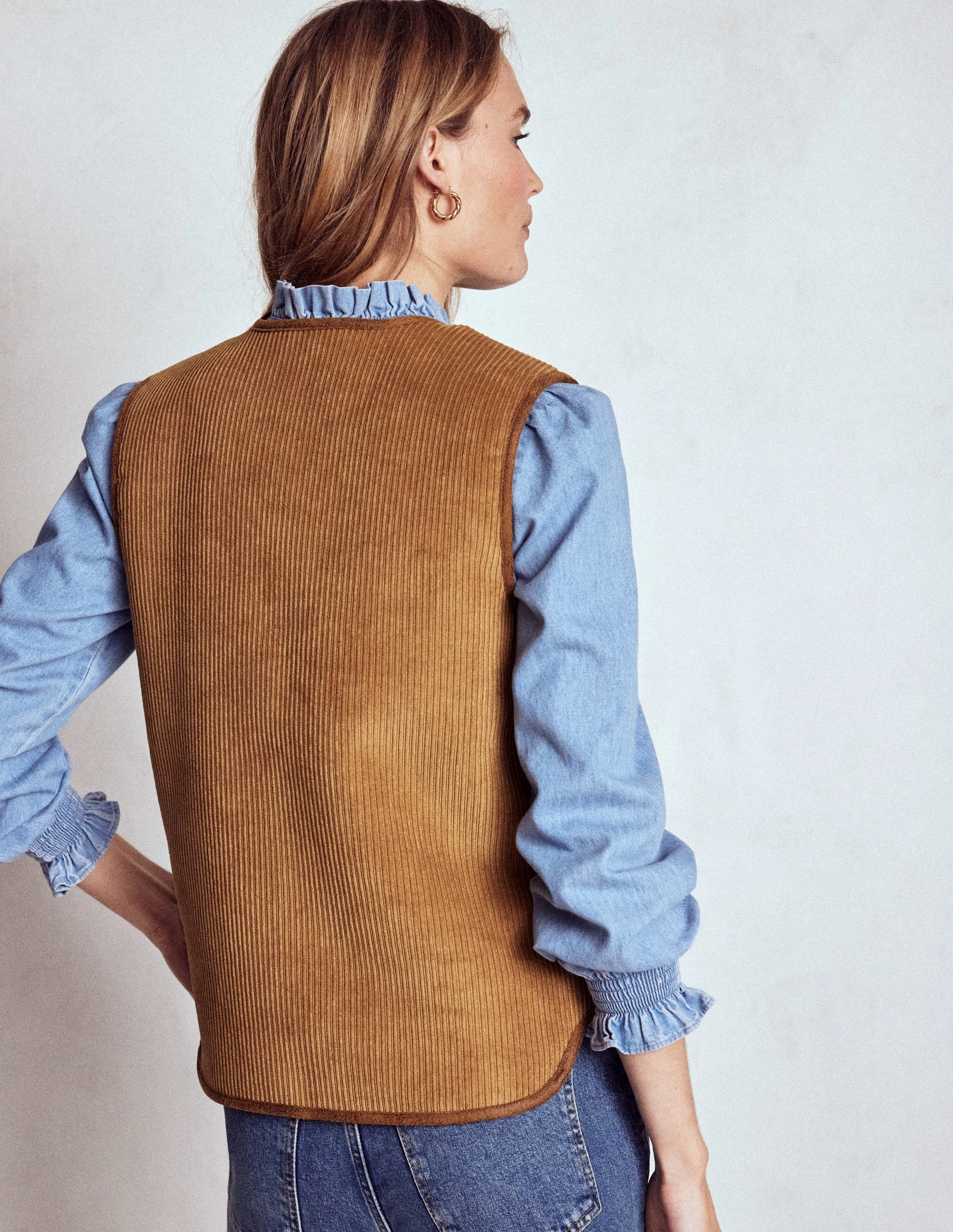 ThermalReflective Clerkenwell Reversible Gilet-Hazelnut Brown, Natural