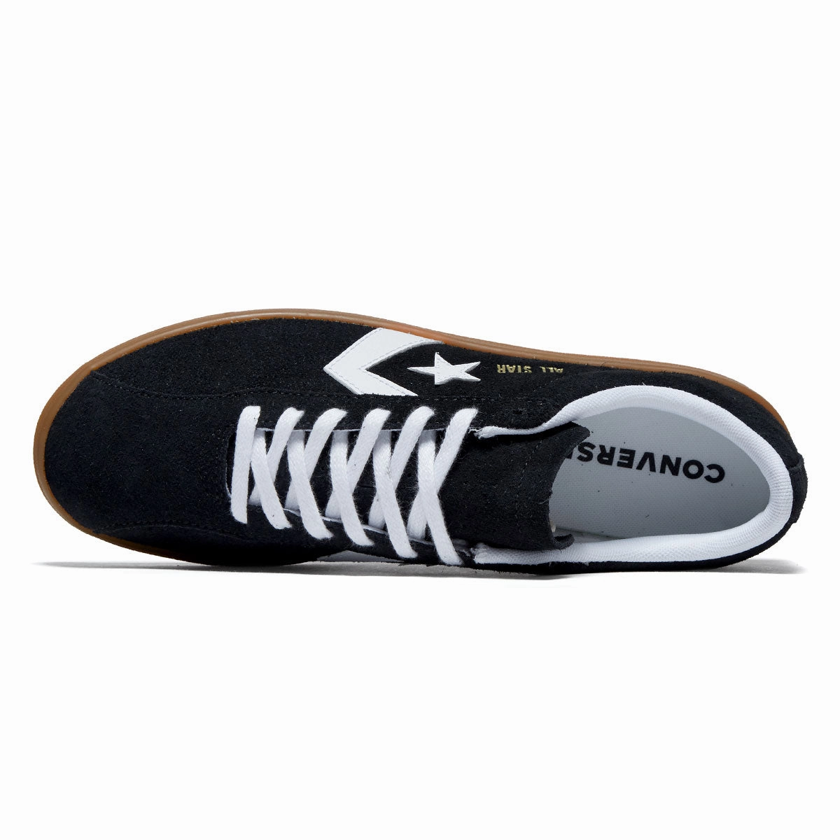 Ankle Support Abrasion Resistant Sole Converse All Star Classic Trainer Suede Ox Shoes - Black/White/Gum