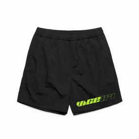 Outdoor Essentials All Fit Vice 84 'Racer' Crinkle Recycled Swim Shorts - Black