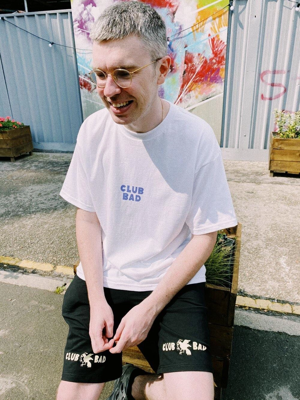 Comfy Pieces Mel?? x Club Bad 'Cool Cat' Tee - White