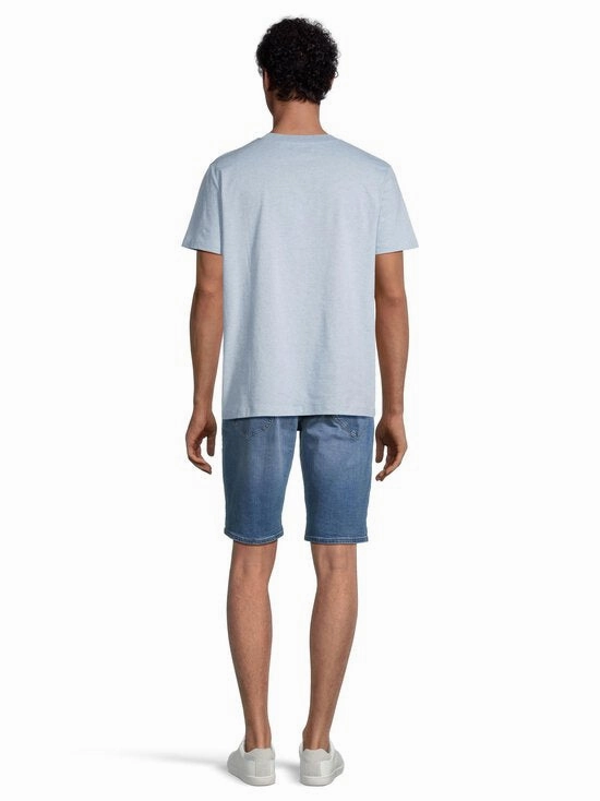 Bleu Clair Ecru Overdye Standard Item Gots T-Shirt Relaxed and Comfy Classic Look