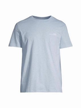 casual and comfortable Bleu Clair Ecru Overdye Standard Item Gots T-Shirt