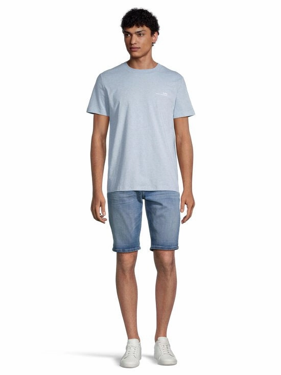Solid color purity Bleu Clair Ecru Overdye Standard Item Gots T-Shirt