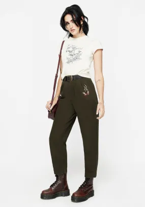 Copia Embroidered Tapered Tailored Trousers Cool Touch