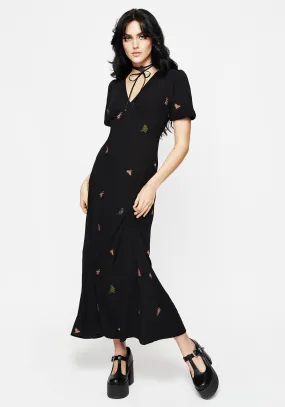 Timeless Style Wear Copia Moth Embroidered Maxi Dress