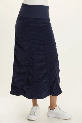 Outfit Focus Cord Shirred Peasant Skirt