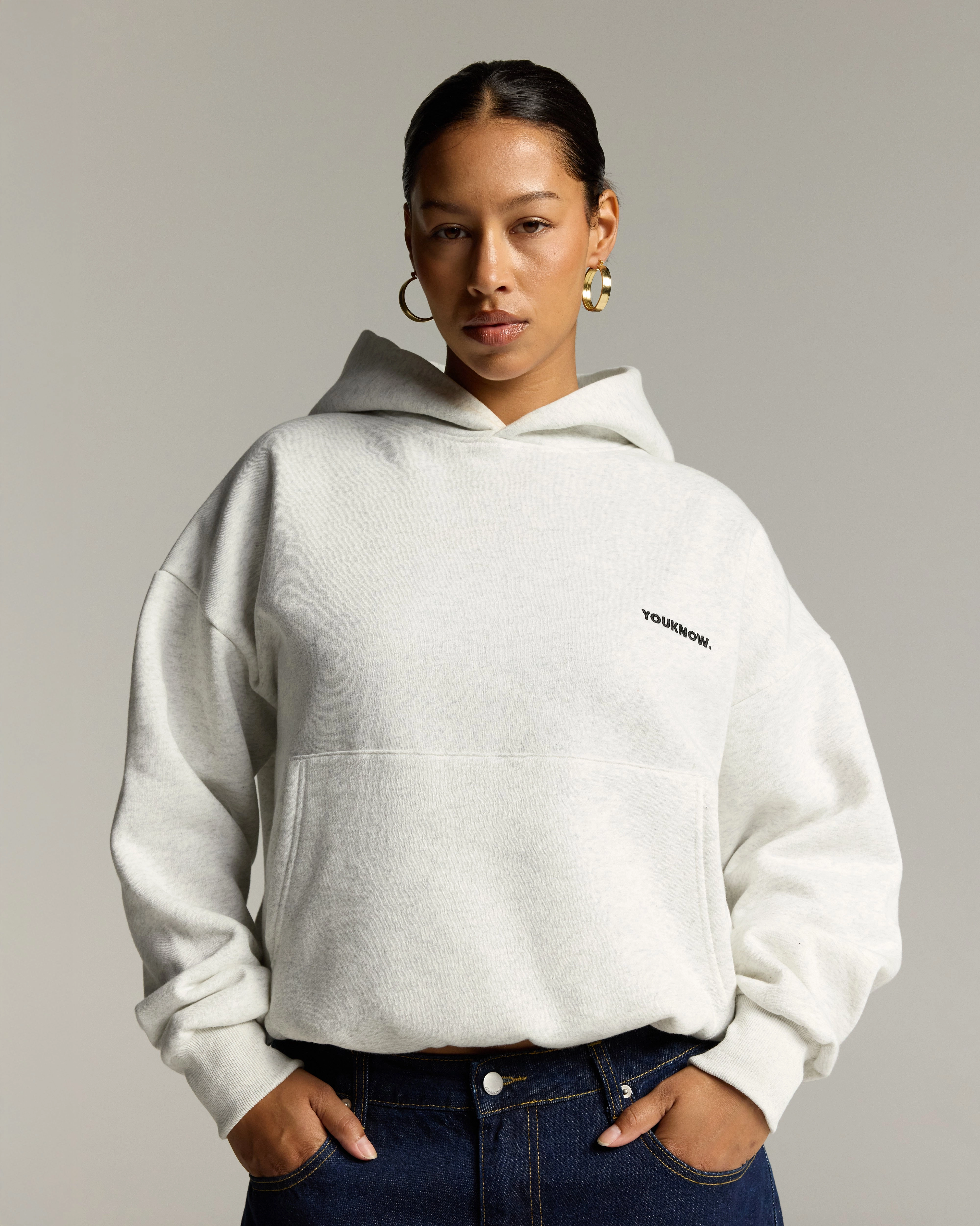 Core Box Hoodie | White Marle Errand Ready